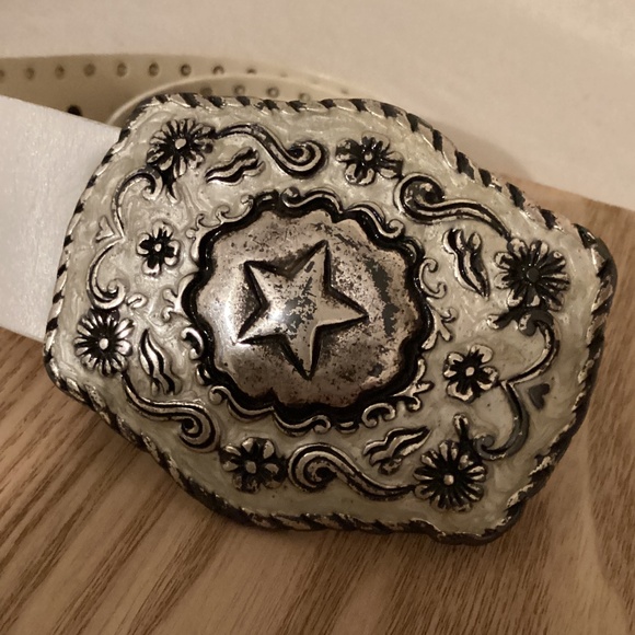 Boho style WHITE BELT WITH BUCKLE main image 7